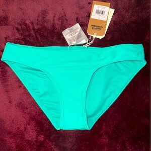 Billabong NWT bright Aqua ribbed bikini bottoms size M low rise full coverage